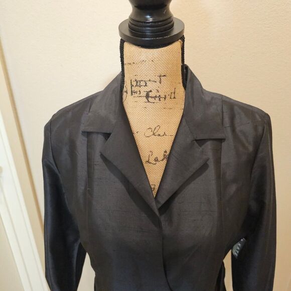 NWT Kate Hill Silk Long Sleeve Wrap Shirt Size 10P - Picture 3 of 8